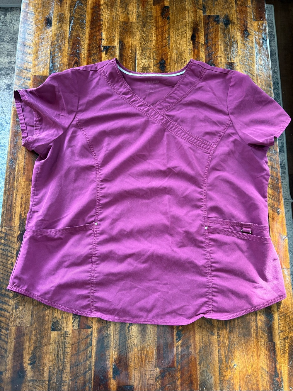 Scrubstar Women's XL V-Neck Scrub Top - Berry Plum